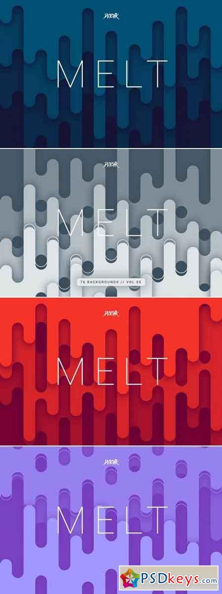Melt Abstract Rounded Backgrounds Vol. 05