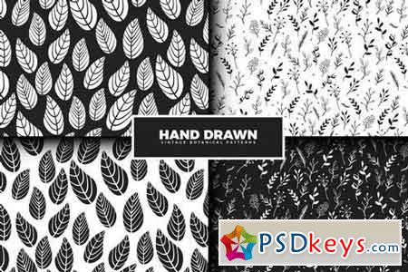 Hand Drawn Leaves Pattern Collection