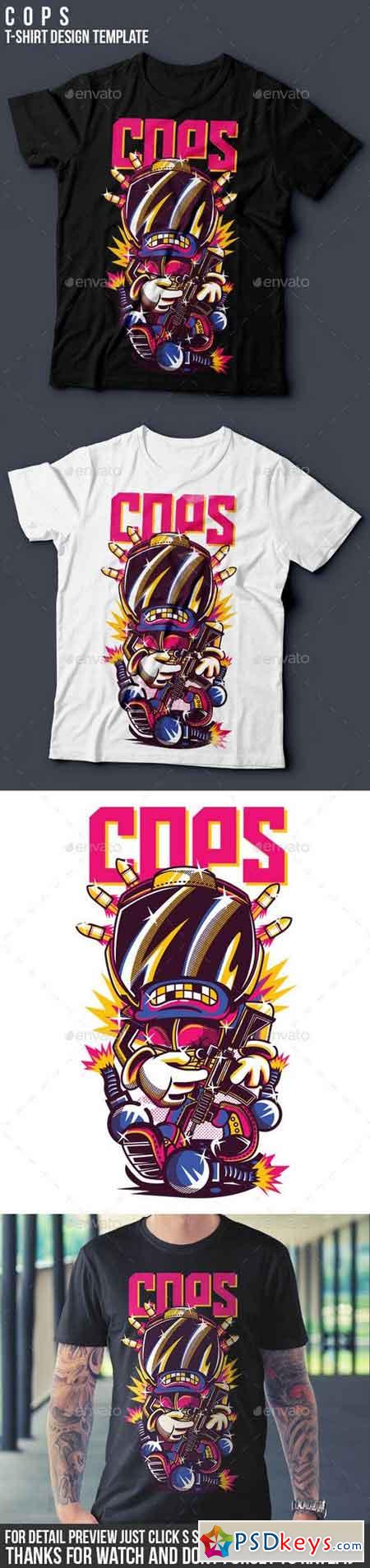 C O P S T-Shirt Design 15833723