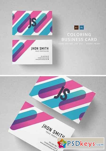 Coloring Business Card 2861723