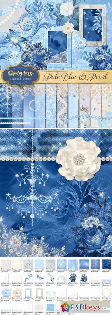 Pale Blue and Pearl Graphics 1908777