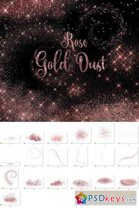 Rose Gold Dust Overlays 2122413