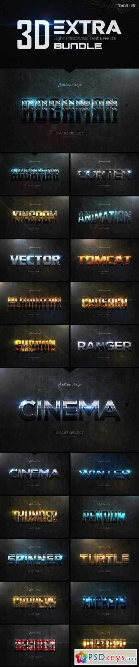 New 3d Extra Light Text Effects Bundle Two 20803928