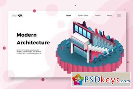 Modern Architecture - Banner & Landing Page