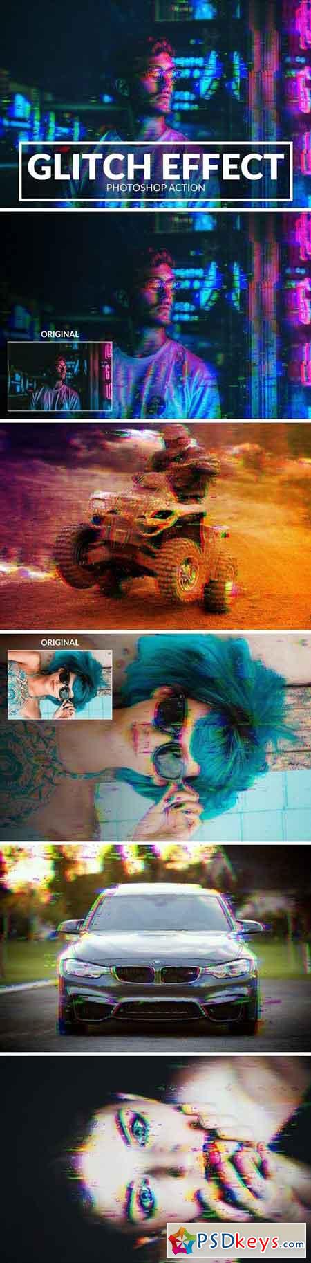 glitch photoshop action free download