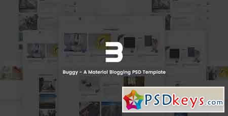 Buggy - Material Blog, Magazine PSD Template - 19962889