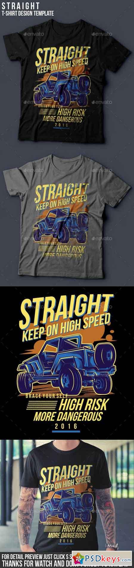 Straight T-Shirt Design 17369415