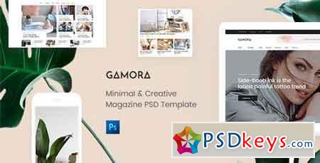 GAMORA - Creative Magazine PSD Template 22137428