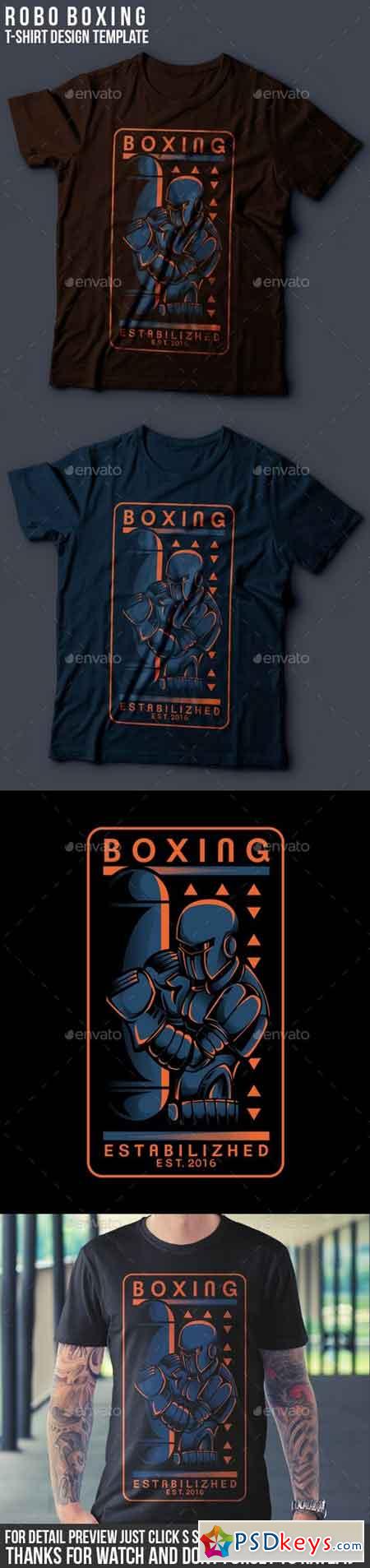 Robo Boxing T-Shirt Design 18532012