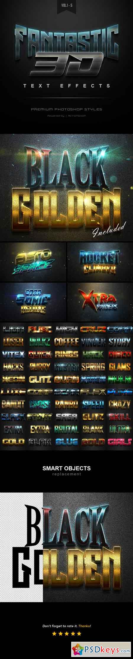 3D Text Effects Bundle One 22461384