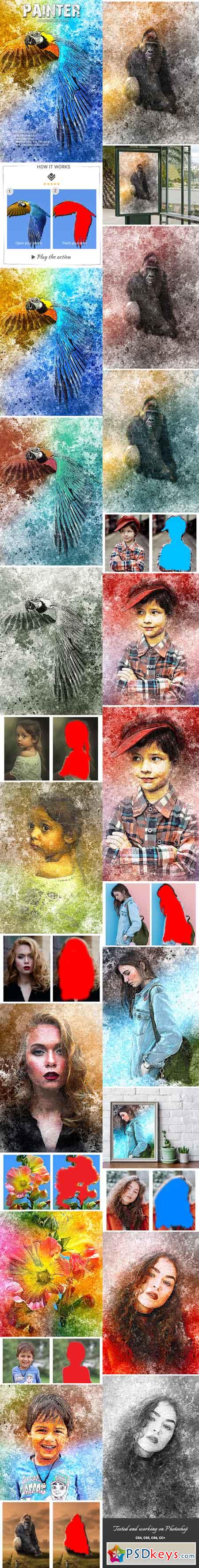 Painter Photoshop Action 22411730