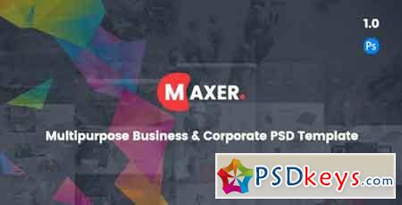 Maxer - Creative Multipurpose Business & Corporate PSD Template 17624736