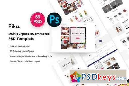 Pika - A Premium Multi Concept eCommerce PSD Template Retail 17732328