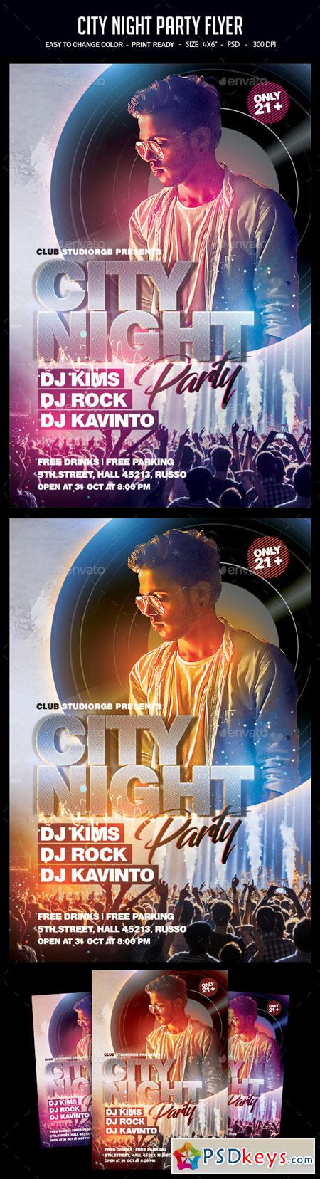 City Night Party Flyer 22509493