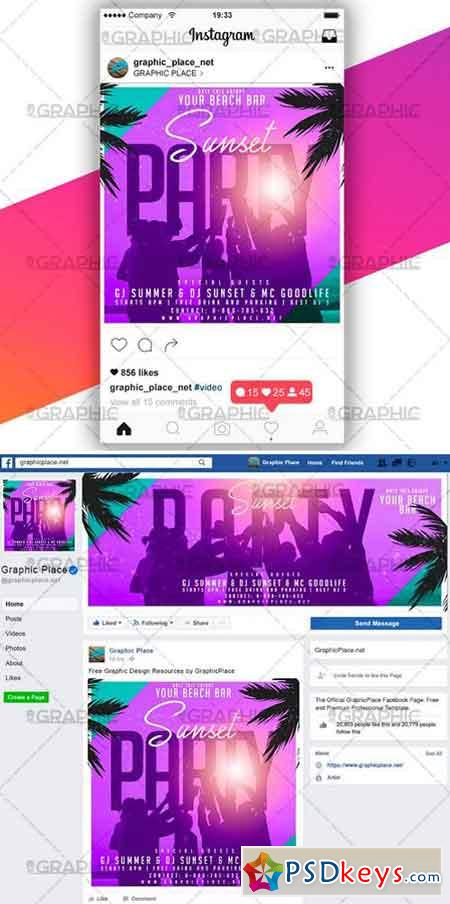 SUNSET PARTY  SOCIAL MEDIA VIDEO TEMPLATE