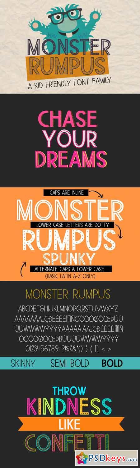 Monster Rumpus Font Family 3482996