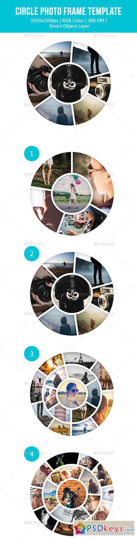 Download Circle Photo Frame Templates 12581845 » Free Download Photoshop Vector Stock image Via Torrent ...