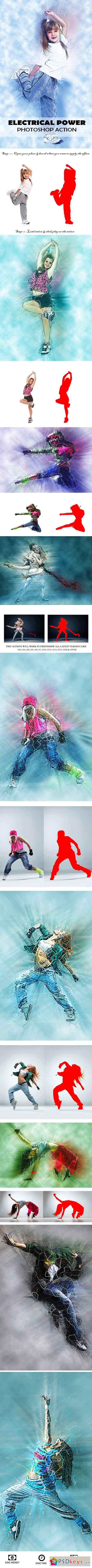 Electrical Power Photoshop Action 22429803