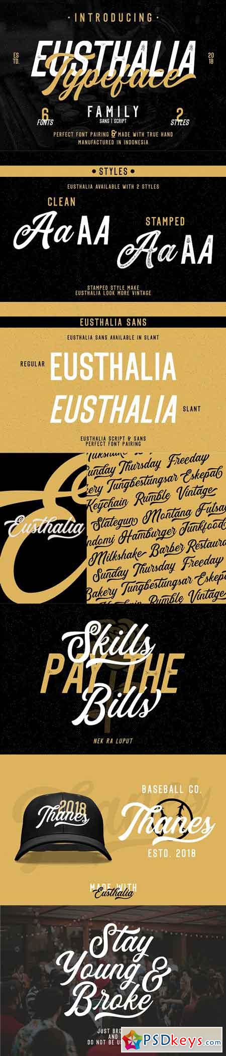 Eusthalia Typeface Family (6 Fonts) 2895639