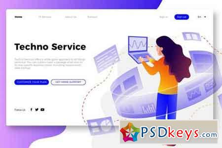 IT Service - Banner & Landing Page
