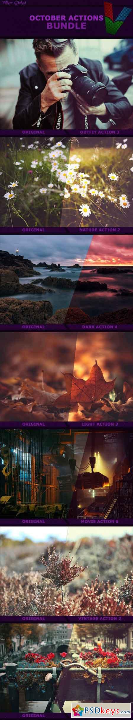 October Photoshop Actions Bundle 18631563