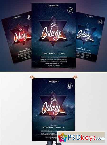 Over Galaxy - Event PSD Flyer 2127110