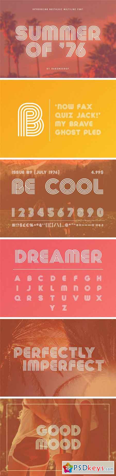 Summer 0f 76 - Multi-Line Font 2700198