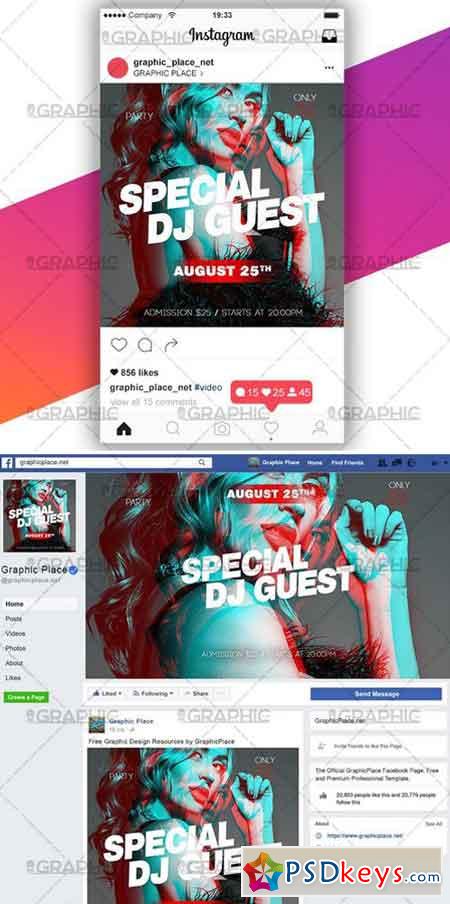 SPECIAL DJ GUEST  ANIMATED FLYER PSD TEMPLATE