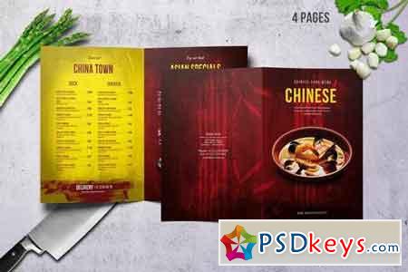 Chinese A4 & US Letter Food Menu