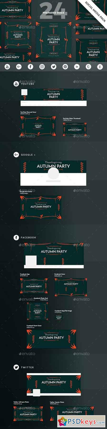 Autumn Party Social Media Pack 20769397