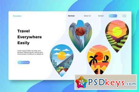 Travel Destination - Banner and Landing Page