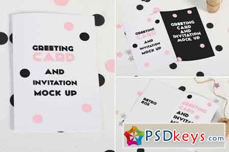 Greeting Card and Invitation Mock Up