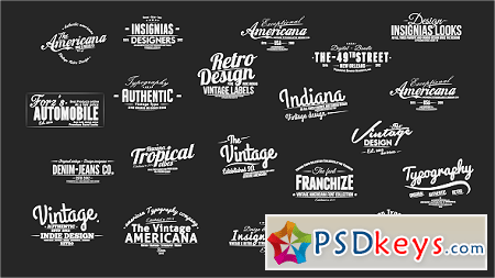 Vintage Slideshow Titles Pack 8970923 After Effects Template