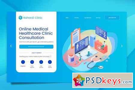 Medical Web Header PSD And Vector Template Vol. 03