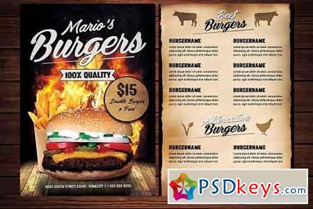Food Burger Menu Flyer 2801410