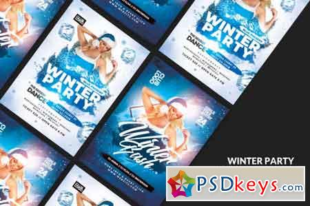 Dj Winter Flyer Templates 2 PSD 3487573