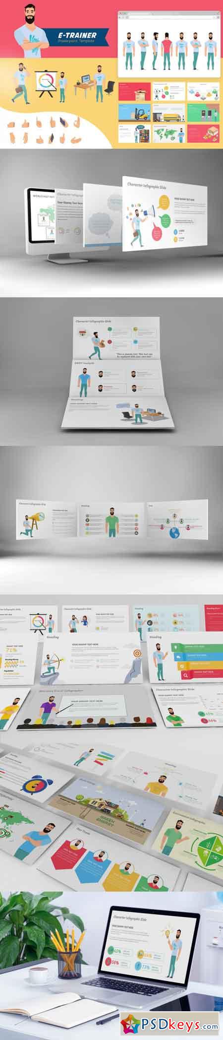 E-Trainer PowerPoint Template 1 3486728