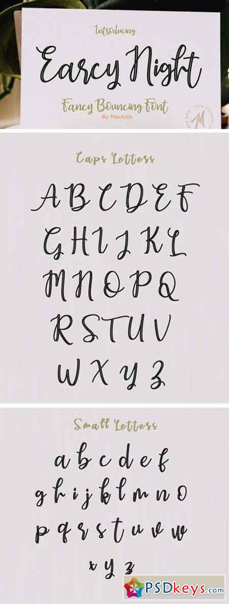 Earcy Night Font