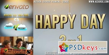 Happy Day - 3in1 669066 After Effects Template