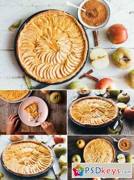 Stock Photos - Homemade apple pie tart