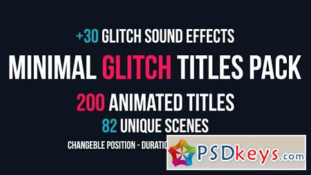 Minimal Glitch Titles Pack + 30 Glitch Sound Effects 16146631