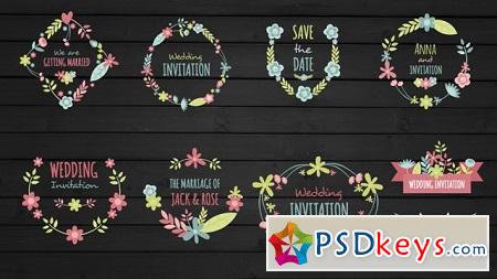Pond5 - Floral Frame And Titles For Wedding 072492352