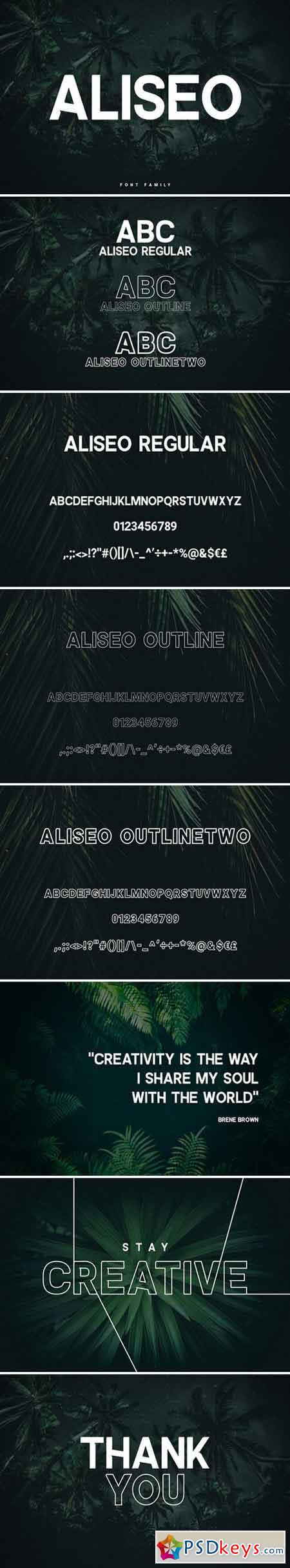Aliseo Font Family - Sans Serif 2666695