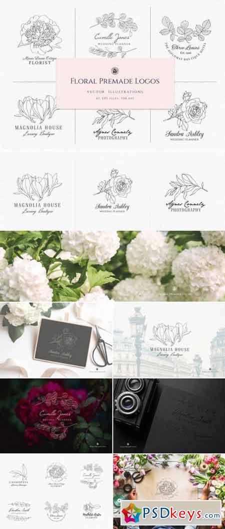 Floral Premade Logos