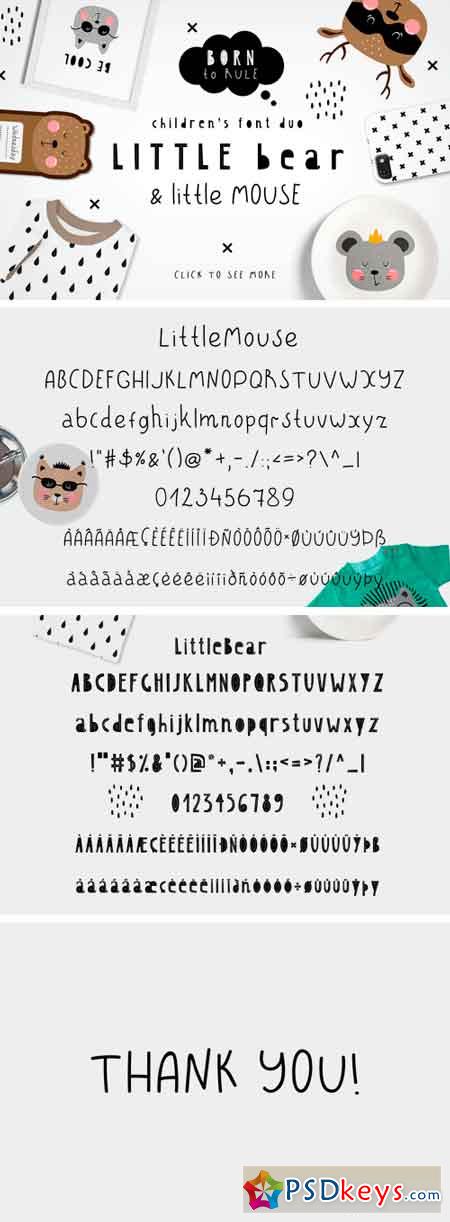 LittleBear & LittleMouse - Font Duo 2701581