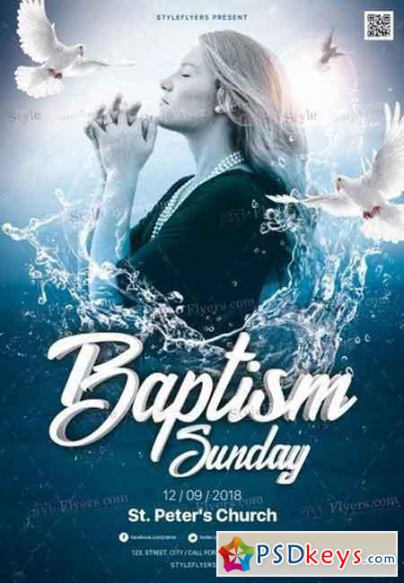 Baptism Sunday PSD Flyer Template