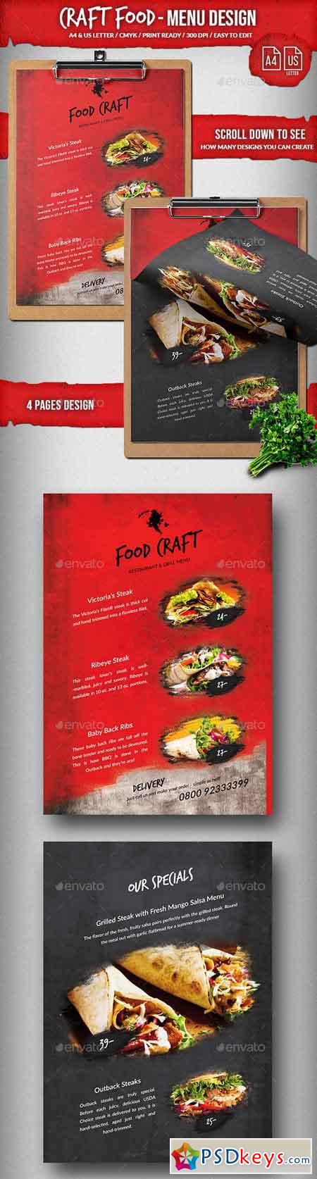 Craft Food Single 4 Pages A4 & US Letter Design 21982900