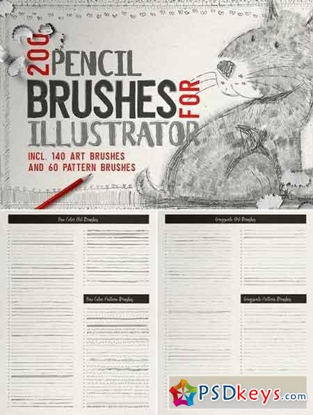 Pencil Brushes for Illustrator 2159229
