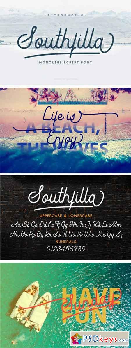 Southfilla Monoline Script Font