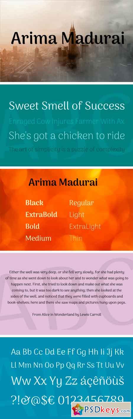 Arima Madurai Font Family